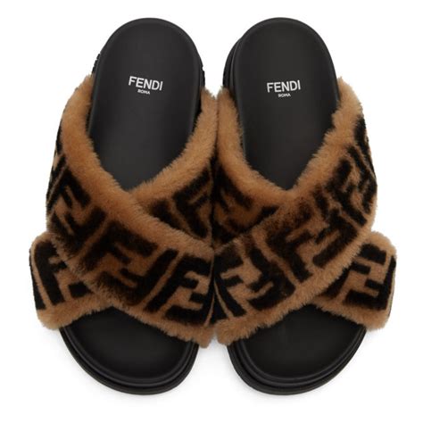 fendi slides blue|fendi shearling slides.